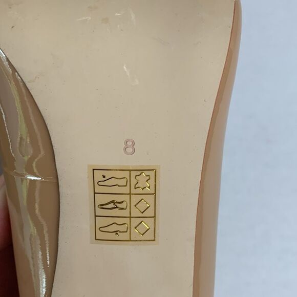 Jeffrey Campbell tan patent leather pointed toe pumps - Picture 9 of 10